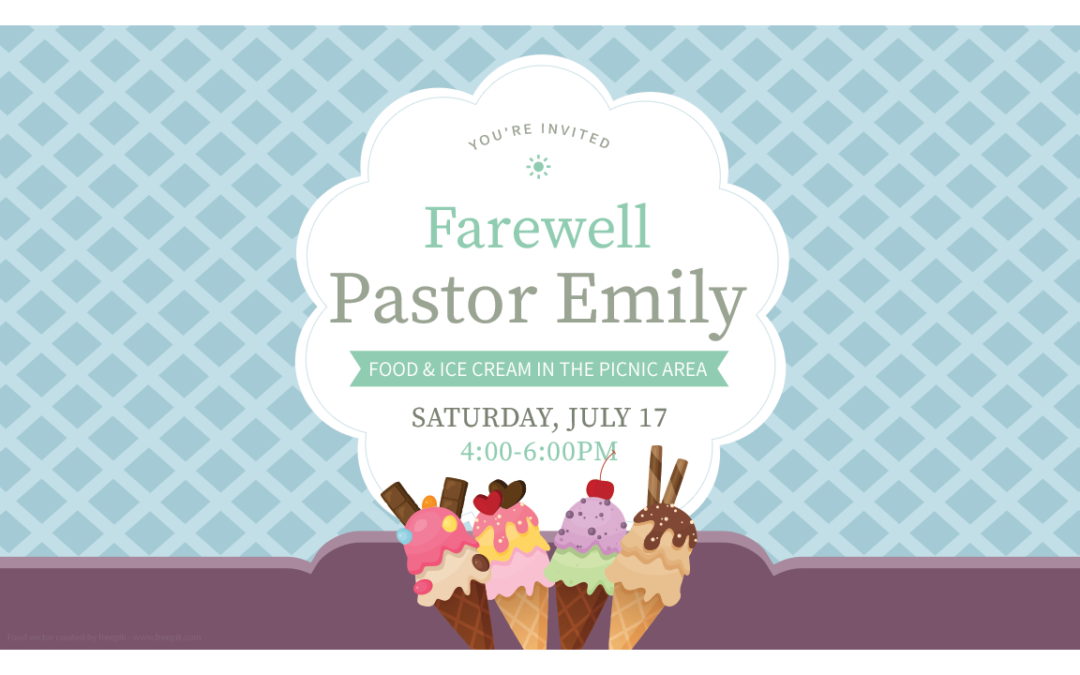 Pastor Emily’s Farewell Party