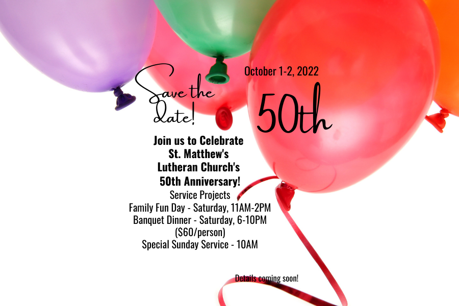 50th Anniversary Celebration Weekend – Save the Date!