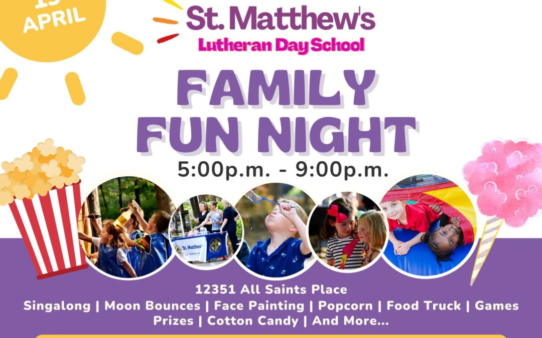 Save the Date! Family Fun Night – April 19th